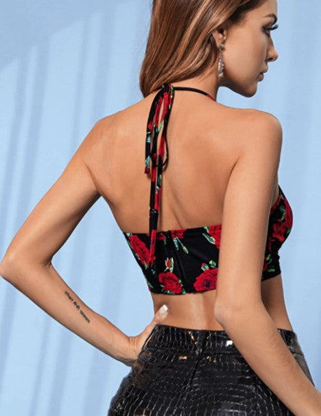 Where Can You Find the Best Floral Gathered Detail Halter Neck Bralette?